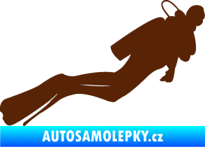 Samolepka Potápěč 005 pravá hnědá