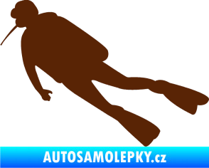 Samolepka Potápěč 006 levá hnědá