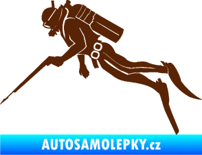 Samolepka Potápěč 010 levá hnědá