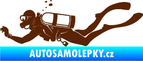 Samolepka Potápěč 011 levá hnědá