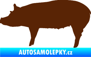 Samolepka Prase 002 levá hnědá