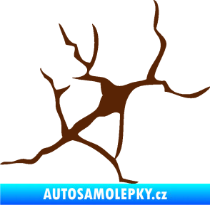 Samolepka Prasklina 004 hnědá
