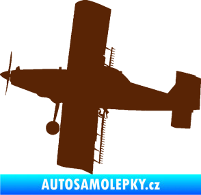 Samolepka Práškovací letoun Čmelák levá hnědá