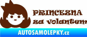 Samolepka Princezna za volantem hnědá