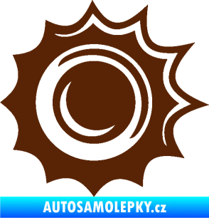 Samolepka Průstřel 003 levá hnědá