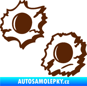 Samolepka Průstřely 001 levá hnědá