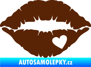 Samolepka Pusa 004 se srdíčkem pravá hnědá