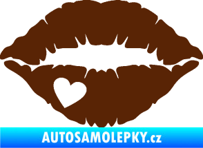Samolepka Pusa 004 se srdíčkem levá hnědá