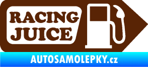 Samolepka Racing juice symbol tankování hnědá
