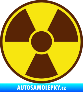 Samolepka Radioactive barevný hnědá