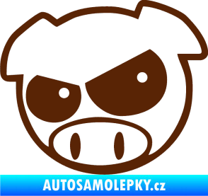 Samolepka Rally pig 002 levá hnědá
