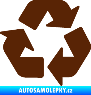Samolepka Recyklace 001 symbol hnědá