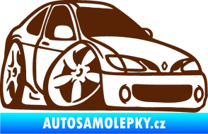 Samolepka Renault Megane karikatura pravá hnědá