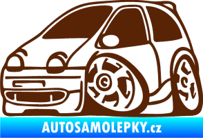 Samolepka Renault Twingo karikatura levá hnědá