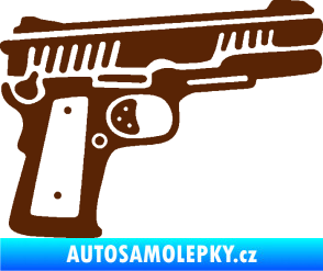 Samolepka Revolver 003 pravá hnědá