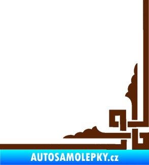 Samolepka Rohová samolepka 003 levá hnědá