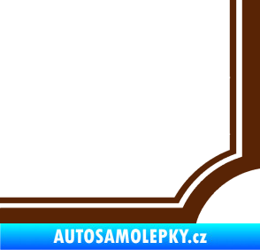Samolepka Rohová samolepka 004 levá hnědá