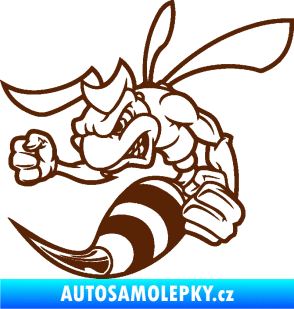 Samolepka Rozzuřená vosa 003 levá hnědá