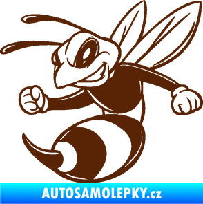 Samolepka Rozzuřená vosa 006 levá hnědá