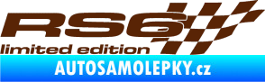 Samolepka RS6 limited edition pravá hnědá