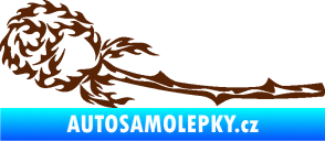 Samolepka Růže 004 levá z plamenů hnědá