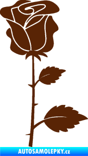 Samolepka Růže 007 pravá hnědá