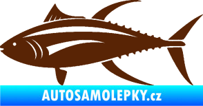 Samolepka Ryba 013 levá tuňák hnědá
