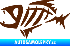 Samolepka Ryba kostra  007 levá hnědá