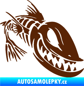Samolepka Ryba kostra 001 pravá hnědá