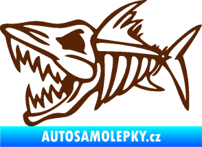 Samolepka Ryba kostra 002 levá hnědá