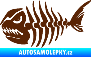 Samolepka Ryba kostra 004 levá hnědá