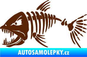Samolepka Ryba kostra 005 levá hnědá