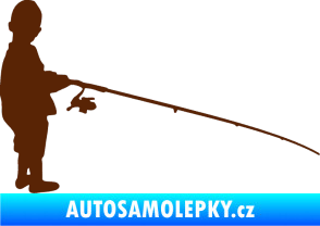 Samolepka Rybář 009 pravá hnědá