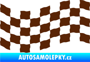 Samolepka Šachovnice 008 hnědá