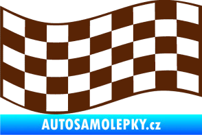 Samolepka Šachovnice 009 hnědá