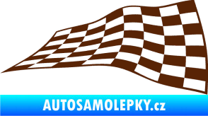 Samolepka Šachovnice 049 hnědá