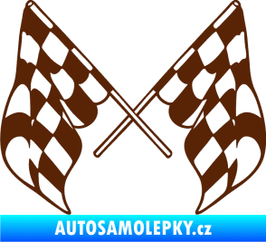 Samolepka Šachovnice 070 hnědá