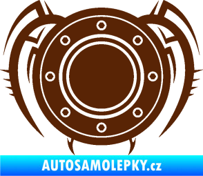 Samolepka Samolepka na víčko od nádrže 001 hnědá