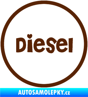Samolepka Samolepka na víčko od nádrže 007 diesel hnědá