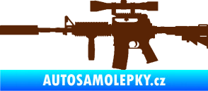 Samolepka Samopal 006 levá hnědá