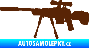 Samolepka Samopal 008 levá hnědá