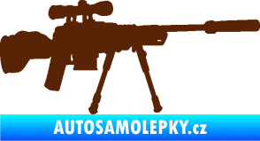 Samolepka Samopal 008 pravá hnědá
