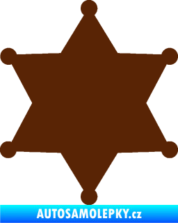 Samolepka Sheriff 002 hvězda hnědá