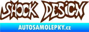 Samolepka Shock design hnědá