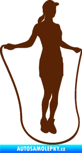 Samolepka Skákání přes švihadlo 001 pravá skipping rope hnědá