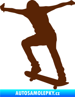 Samolepka Skateboard 006 levá hnědá