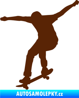 Samolepka Skateboard 011 levá hnědá