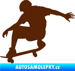 Samolepka Skateboard 012 levá hnědá