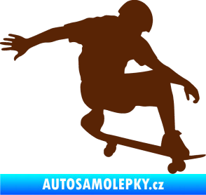 Samolepka Skateboard 012 pravá hnědá