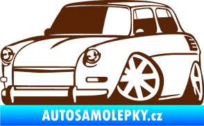 Samolepka Škoda 1000 karikatura levá hnědá